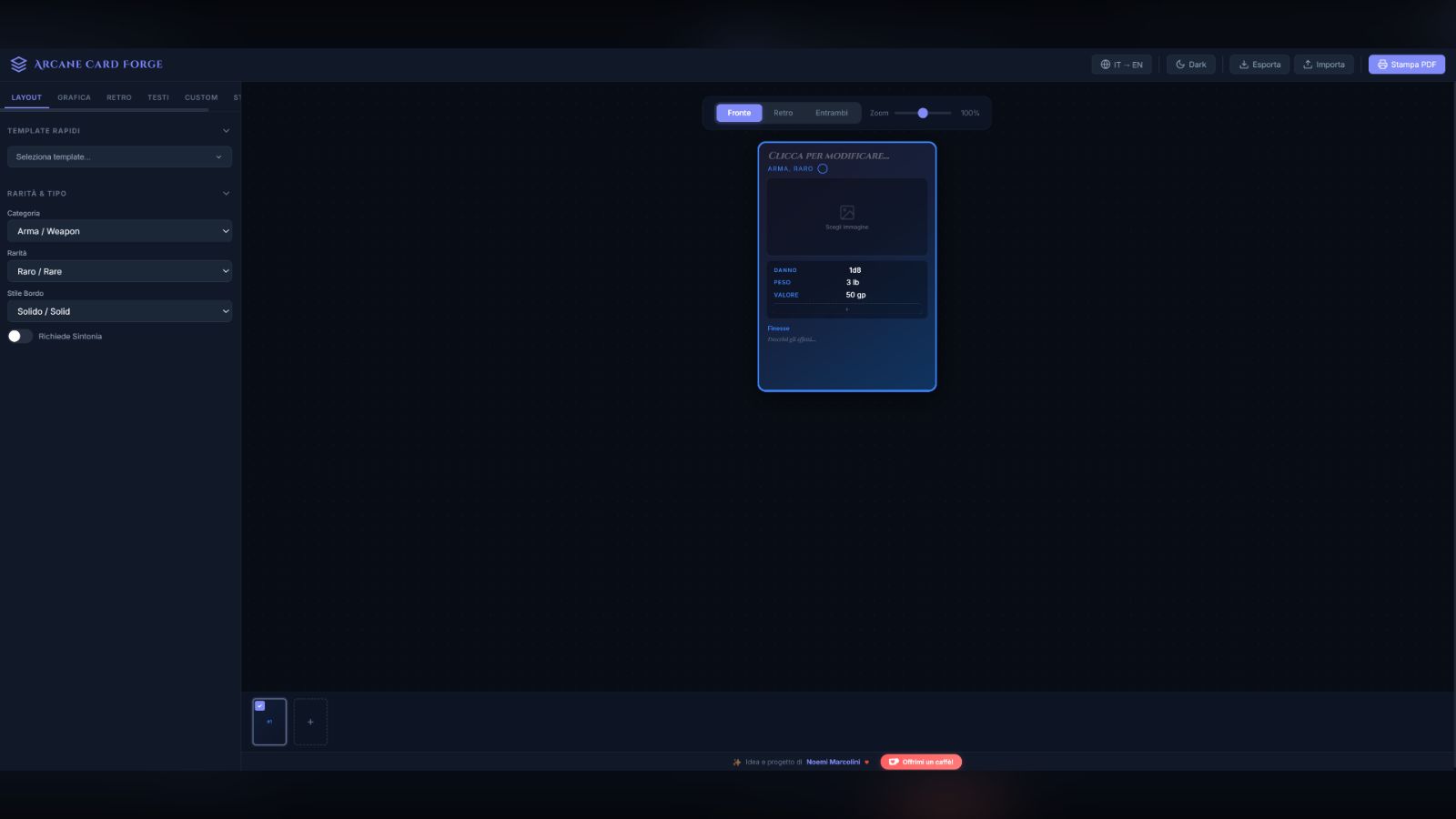 Arcane Card Forge